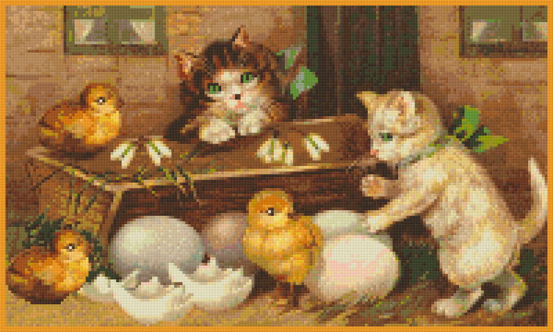 Living Easter Eggs Twelve [12] Baseplate PixelHobby Mini-mosaic Art Kit image 0
